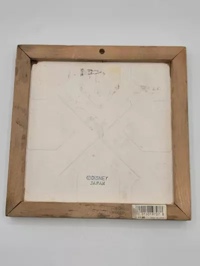 plant/Vintage Disney Japan Ceramic Tile Wall Plaque Framed Mickey Mouse 6.75"-2-thumbnail