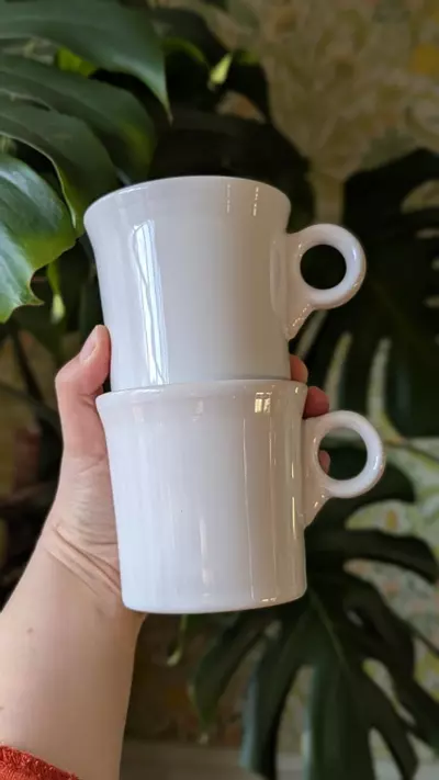 plant/set of 4 fiesta shaver style mugs in white-2-thumbnail