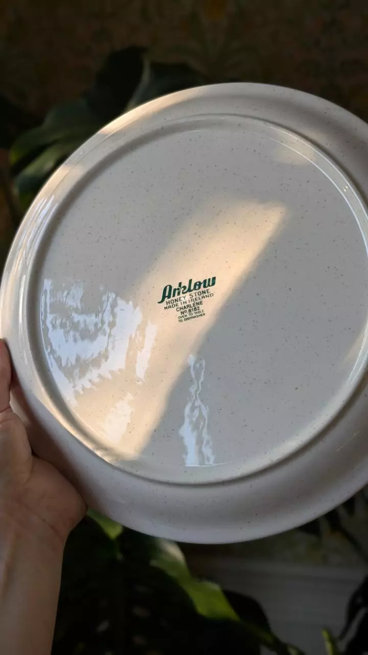 plant/arklow honeystone plate, made in Ireland-1