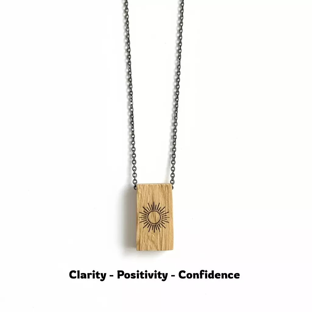plant/Palo santo necklace with sun-0