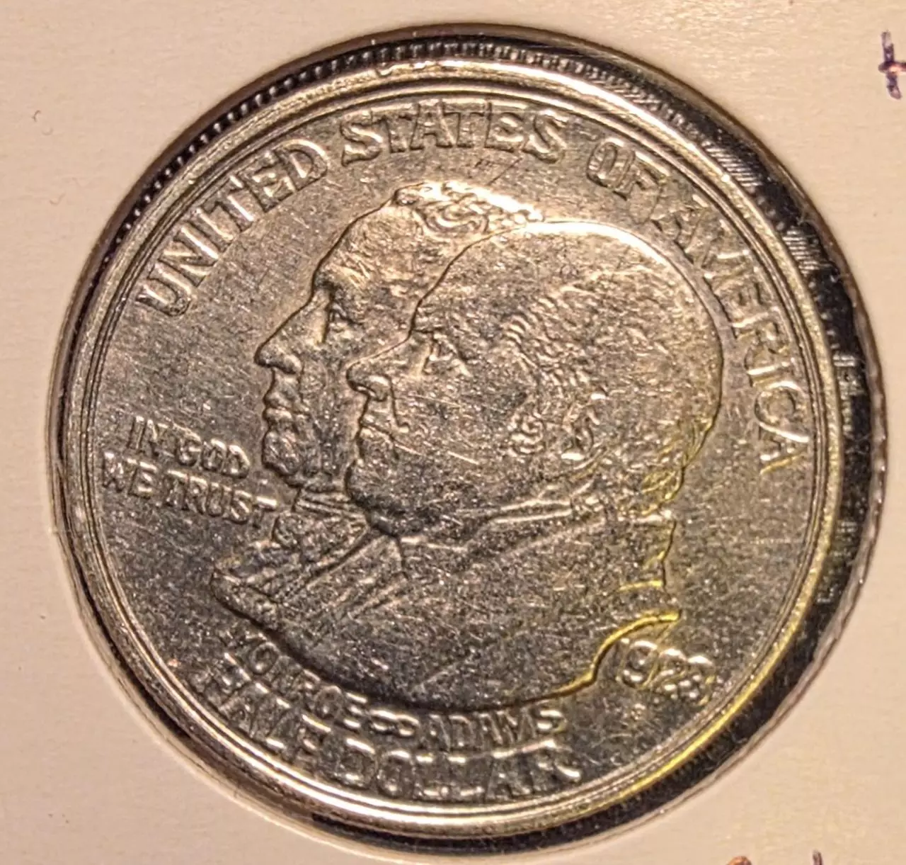 plant/1923 S Monroe Adams Commemorative Silver Half Dollar-0