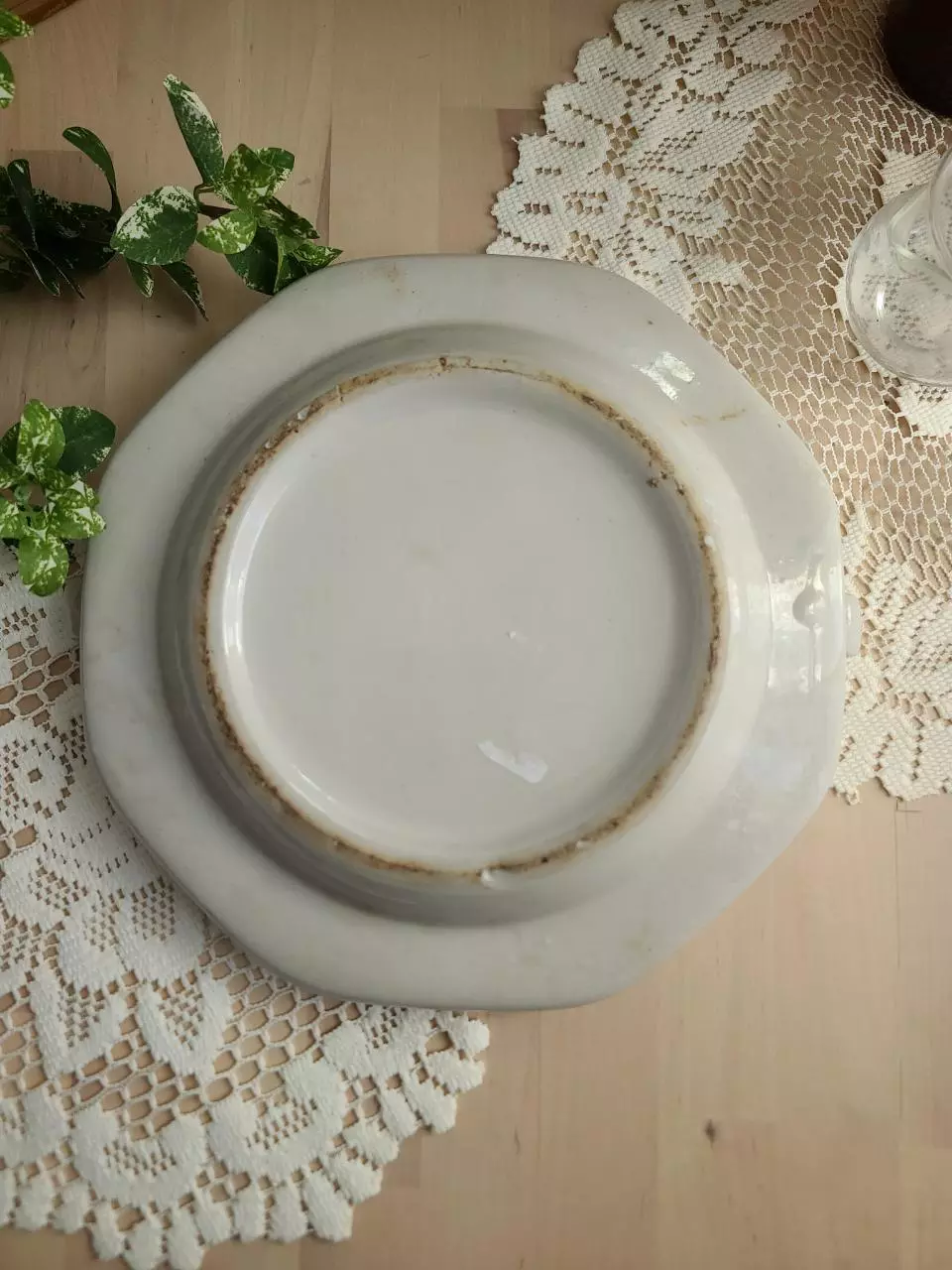 plant/Cintage Chinese Blue & White Porcelain Warming Dish-1