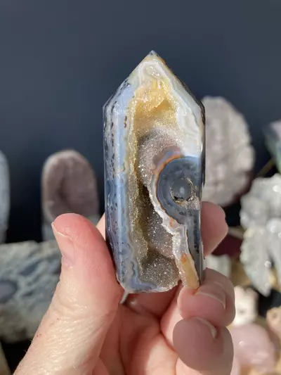 plant/Agate druzy tower with dendrites-0-thumbnail