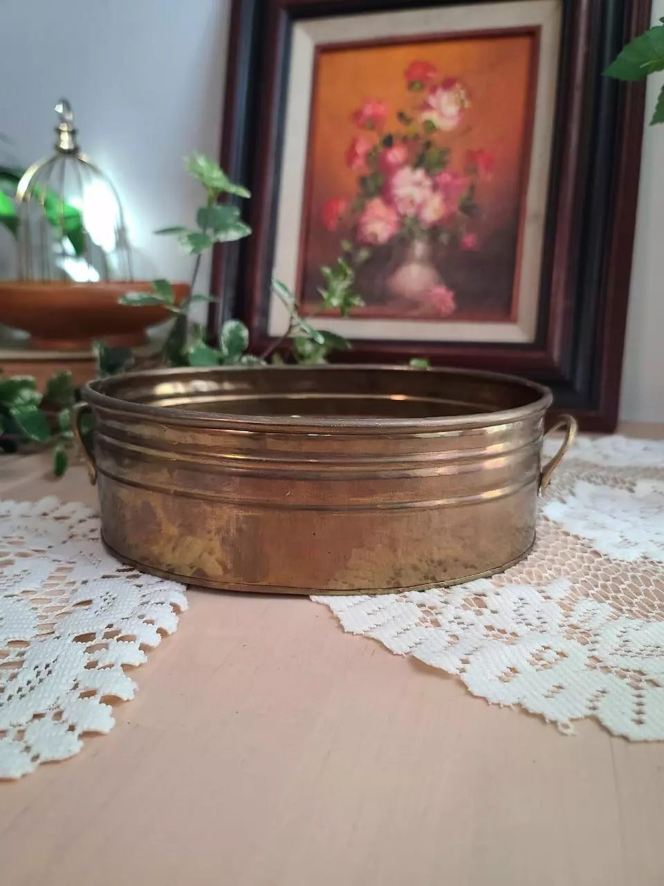 plant/Brass Oval Planter-0