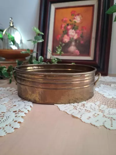 plant/Brass Oval Planter-0-thumbnail