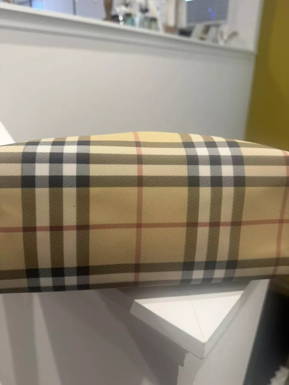 plant/Authentic Burberry Nova Check Tote-2