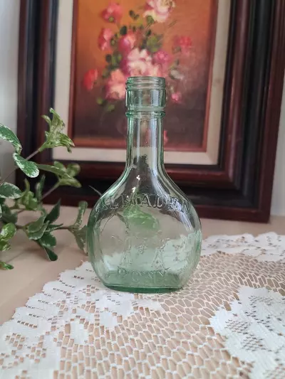 plant/Vintage Almaden Pony Green Glass Wine Bottle-0-thumbnail