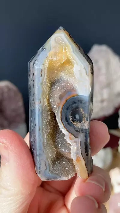 plant/Agate druzy tower with dendrites-1-thumbnail