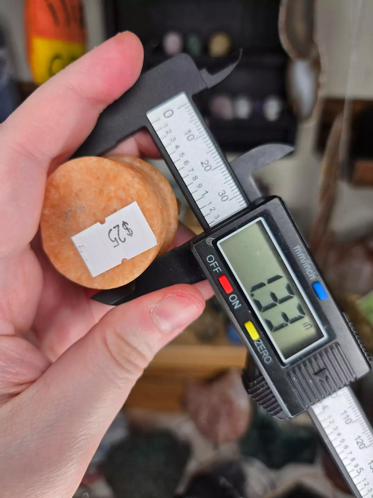 plant/Orange Calcite Mushroom Cottage Crystal Carving-4