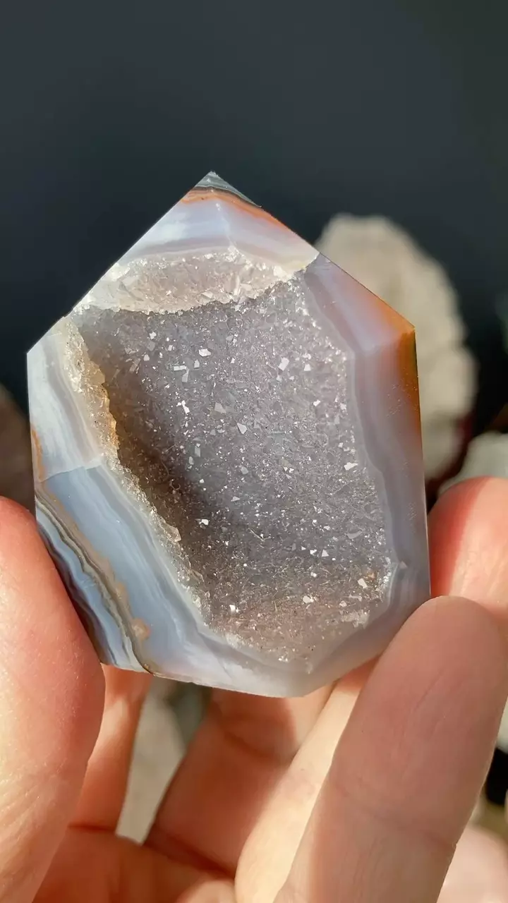 plant/Agate tower with druzy-1