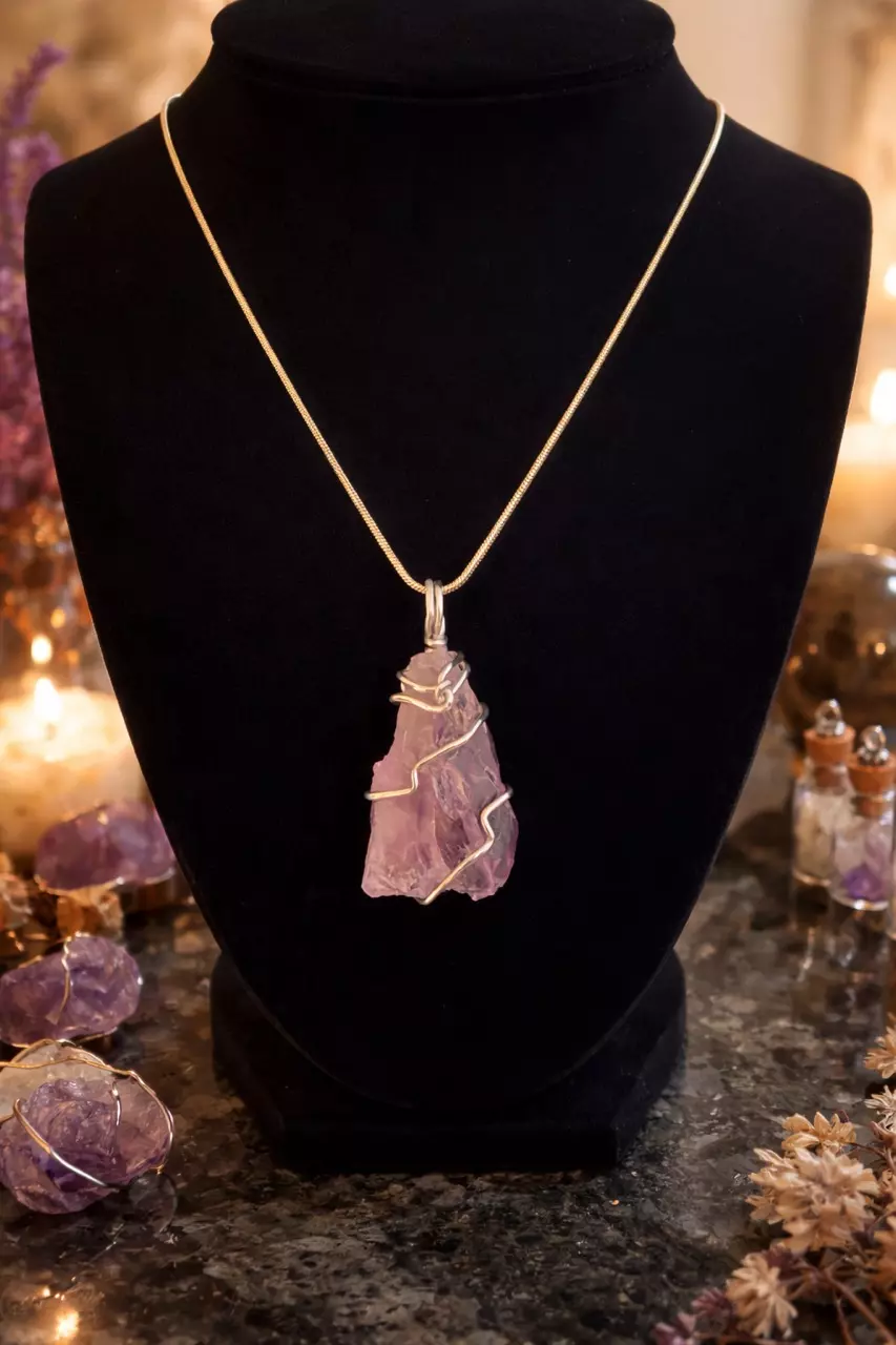 plant/Amethyst Necklace-0