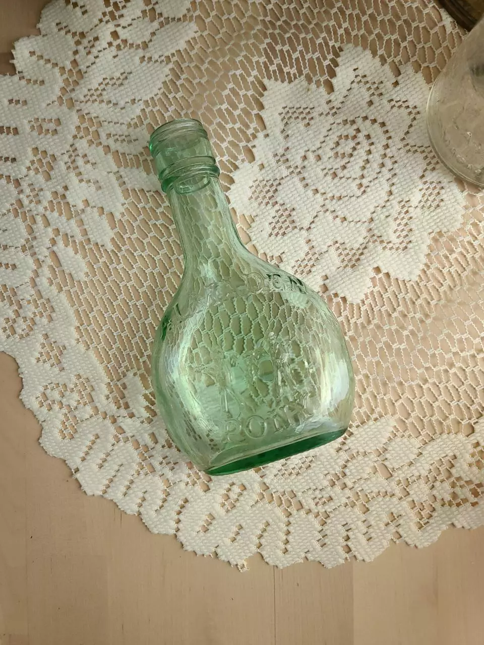plant/Vintage Almaden Pony Green Glass Wine Bottle-1