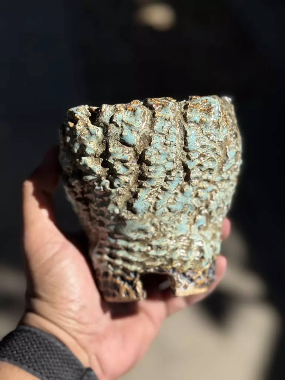 plant/Antique blue footed 4.25x4.5H-0