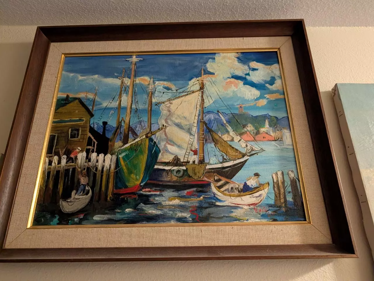 plant/Dock painting 17.5x21. 3/4-0