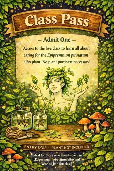 plant/Class Pass for Prop-A-Long on Feb 28 - Epipremnum pinnatum albo-0-thumbnail