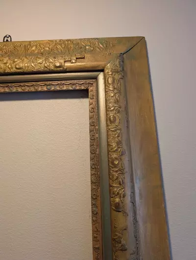 plant/Antique picture frame rustic ware 28x32-1-thumbnail