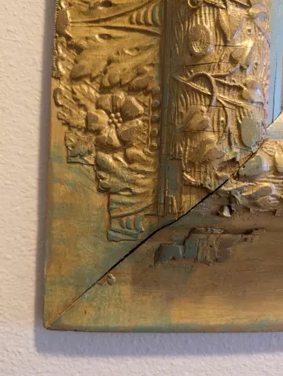 plant/Antique picture frame rustic ware 28x32-3-thumbnail