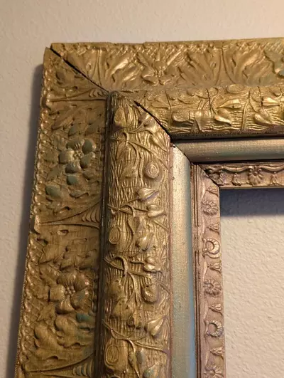 plant/Antique picture frame rustic ware 28x32-5-thumbnail