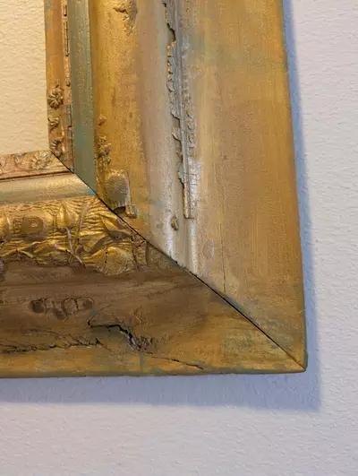 plant/Antique picture frame rustic ware 28x32-2-thumbnail