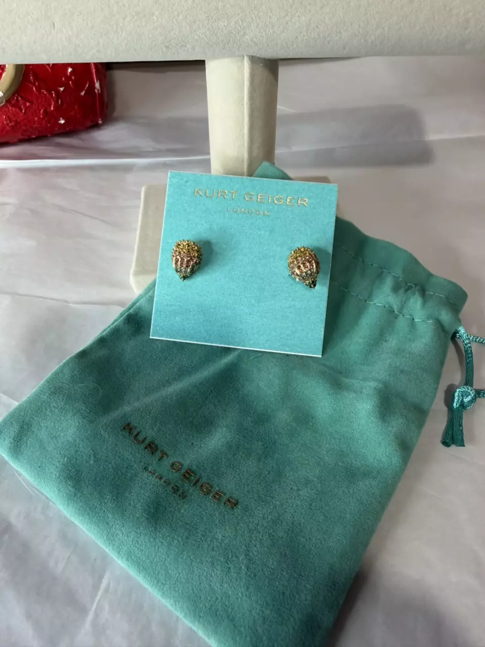 plant/Kurt Geiger London rainbow Pave stud earrings-0