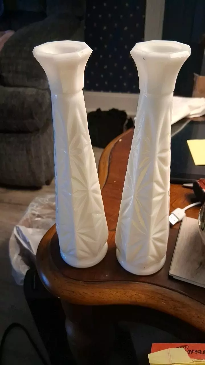 plant/Sunburst White Milk vintage vase-0