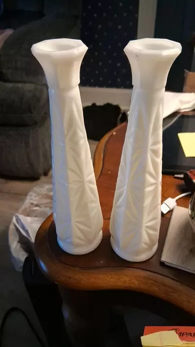 plant/Sunburst White Milk vintage vase-0-thumbnail