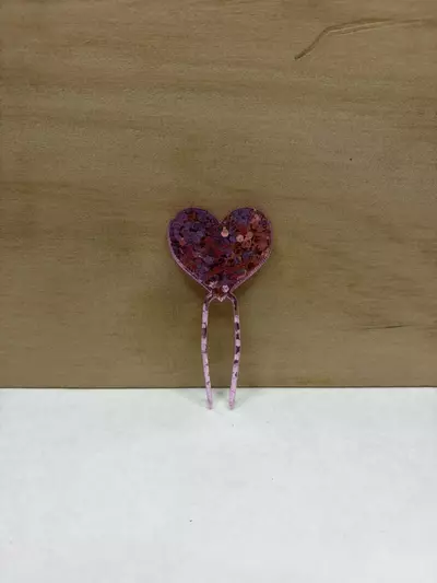 plant/5pk Chunky Pink Glitter heart Prop Pins-0-thumbnail