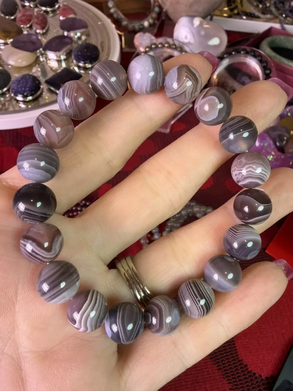 plant/10.5mm Persian Banded Agate (a)-0