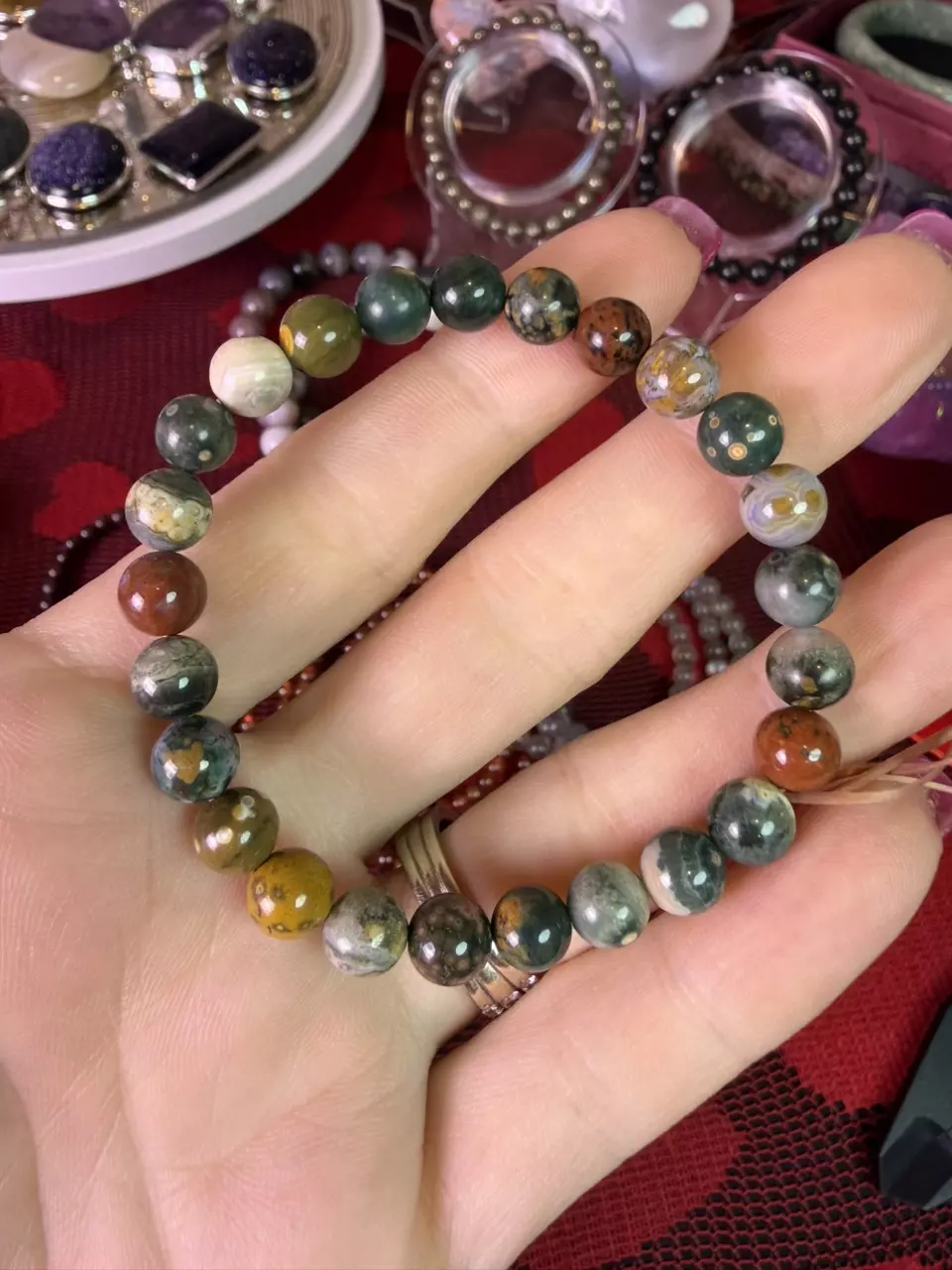 plant/Orbicular Ocean Jasper 7mm-0