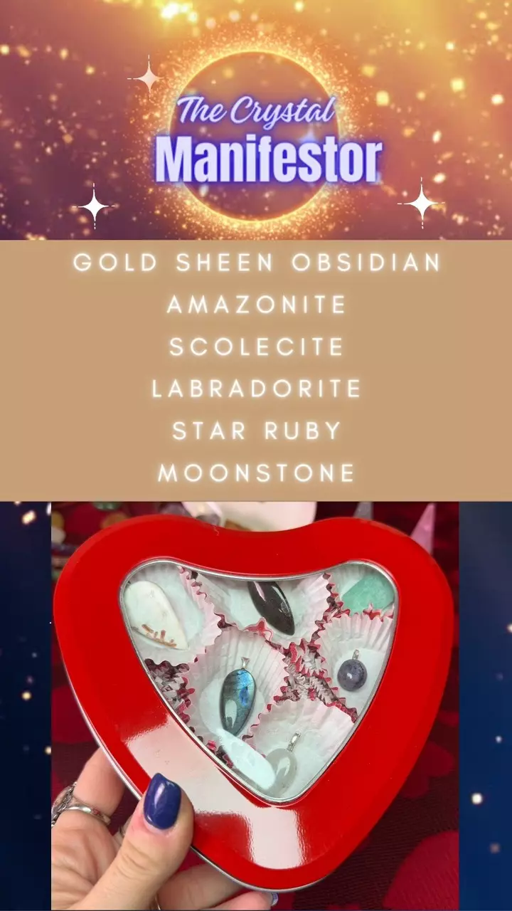 plant/6 piece Pendant heart candy box-0