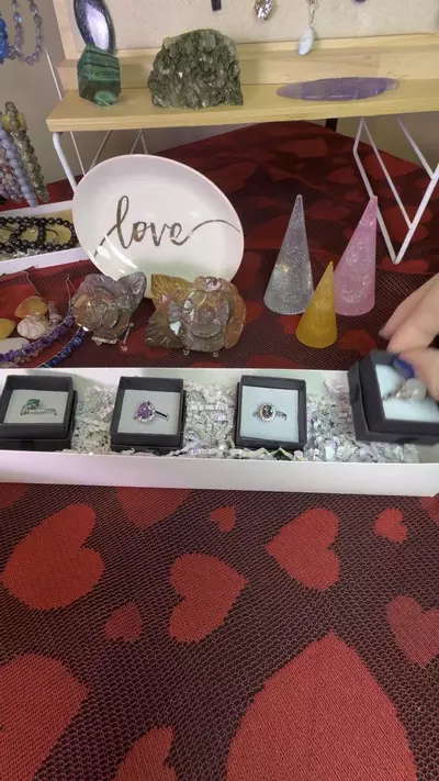 plant/4 piece adjustable ring Gift Set 💎🎁-3-thumbnail