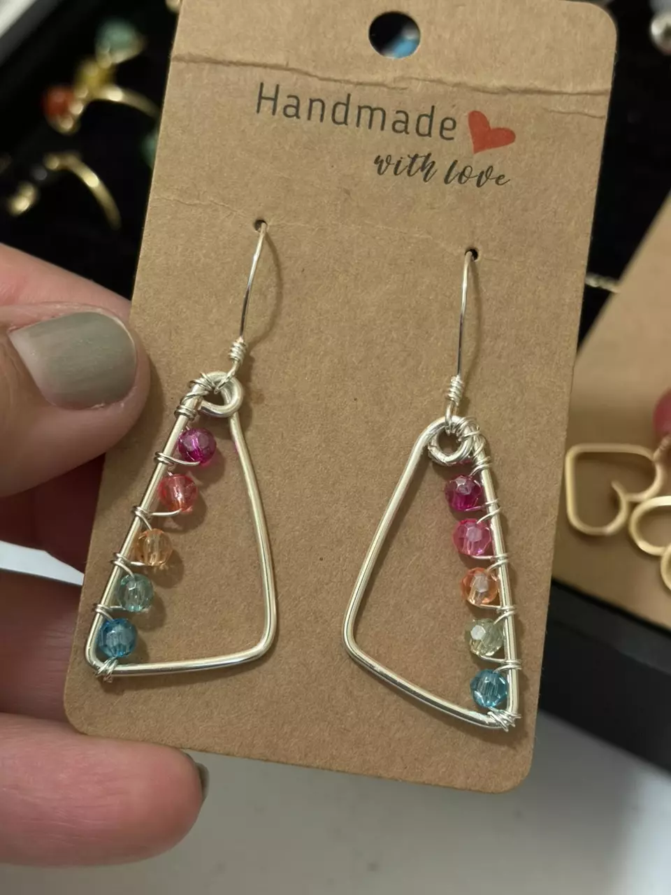 plant/Colorful crystals irregular triangle handmade-0