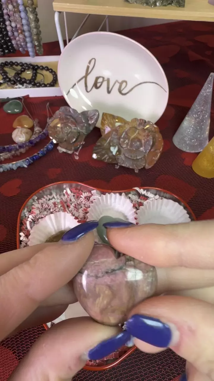 plant/Valentine heart rock candy 💜❤️🩷-3