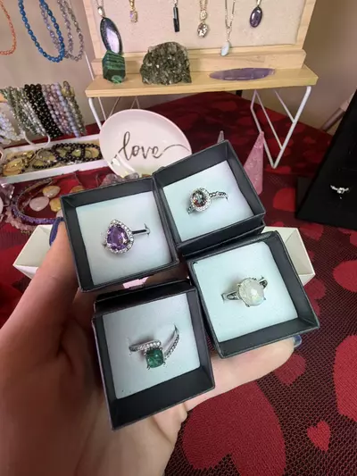 plant/4 piece adjustable ring Gift Set 💎🎁-2-thumbnail