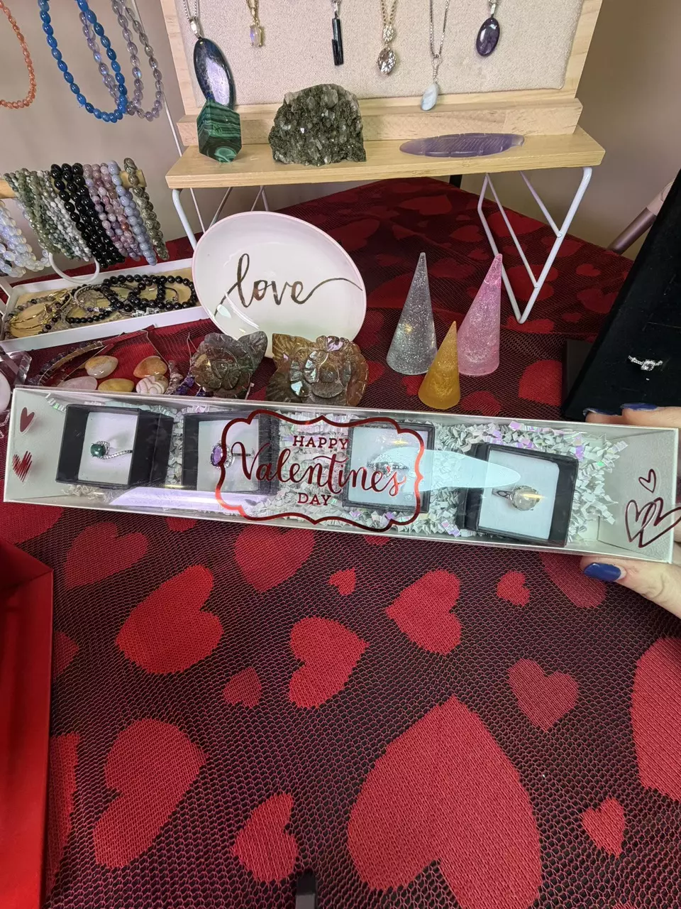 plant/4 piece adjustable ring Gift Set 💎🎁-1