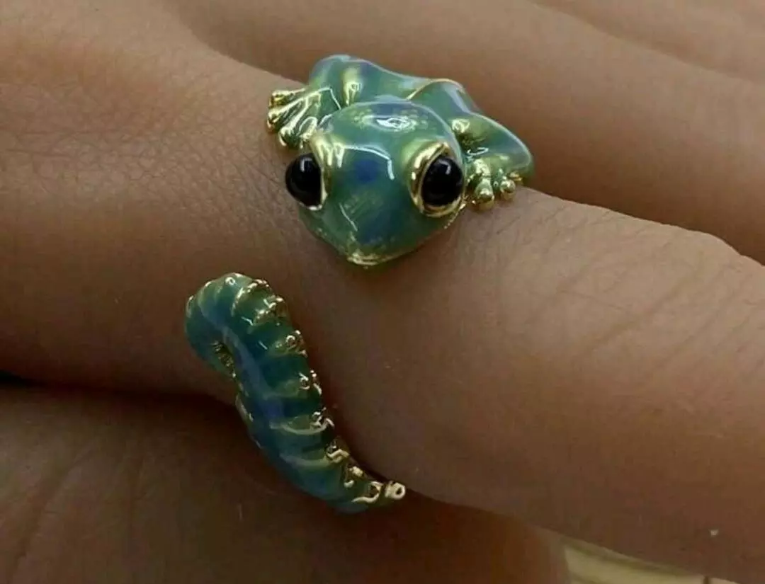 plant/Gecko ring, adjustable.-0