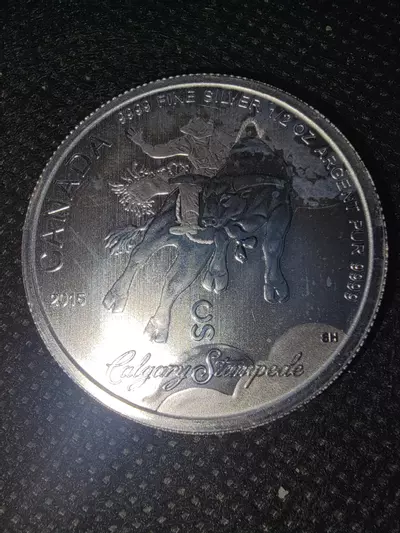 plant/2015 Royal Canadian Mint 1/2 oz Calgary Stampede silver bullion coin.-0-thumbnail