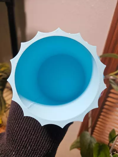 plant/3" 3D honeycomb pot in baby blue-1-thumbnail