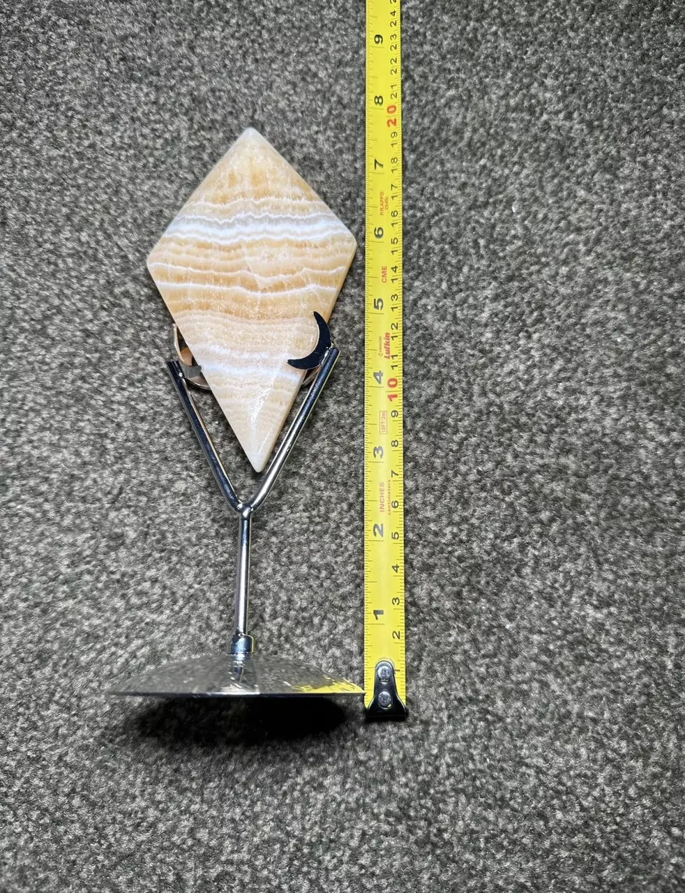 plant/Yellow Calcite Diamond with Display Stand-5