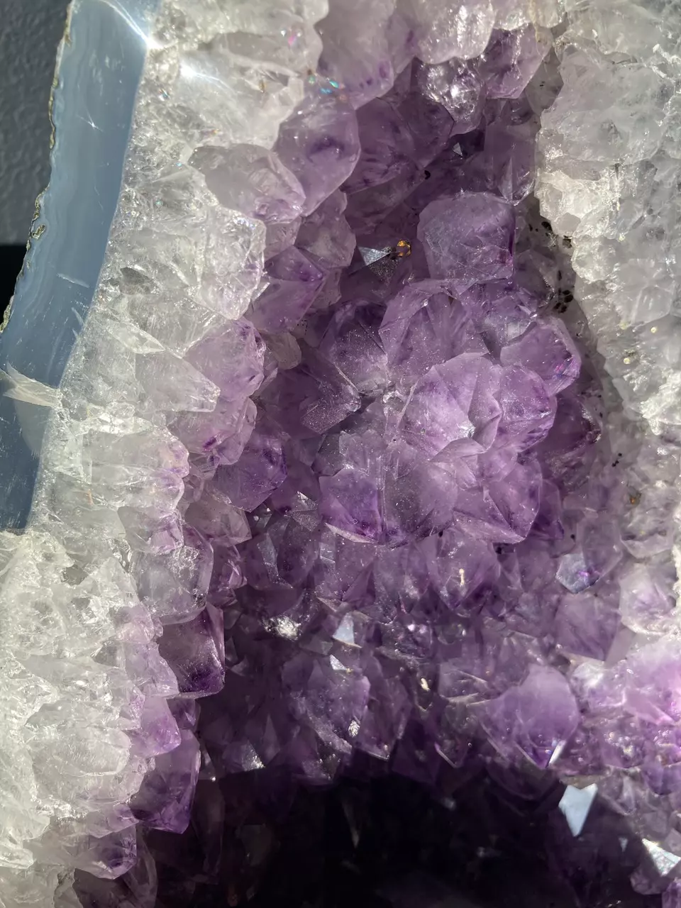 plant/Amethyst cut base with blue agate-0