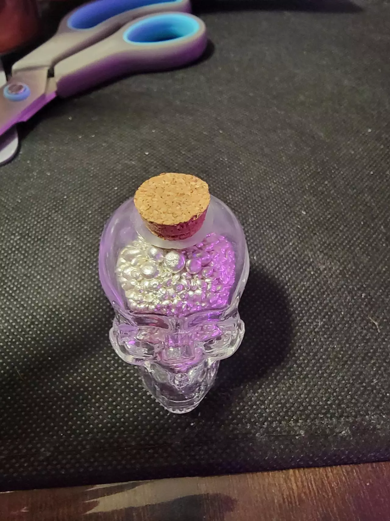 plant/Glass Skull containing 3.5 OZ of Silver Shot-0