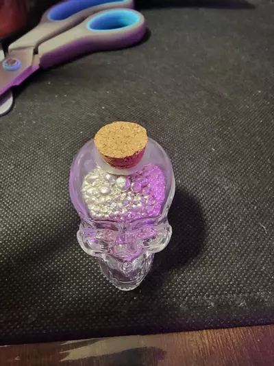 plant/Glass Skull containing 3.5 OZ of Silver Shot-0-thumbnail