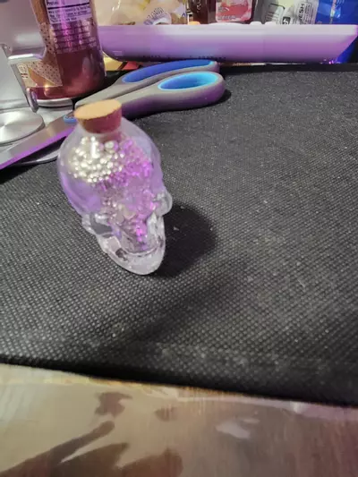 plant/Glass Skull containing 3.5 OZ of Silver Shot-4-thumbnail