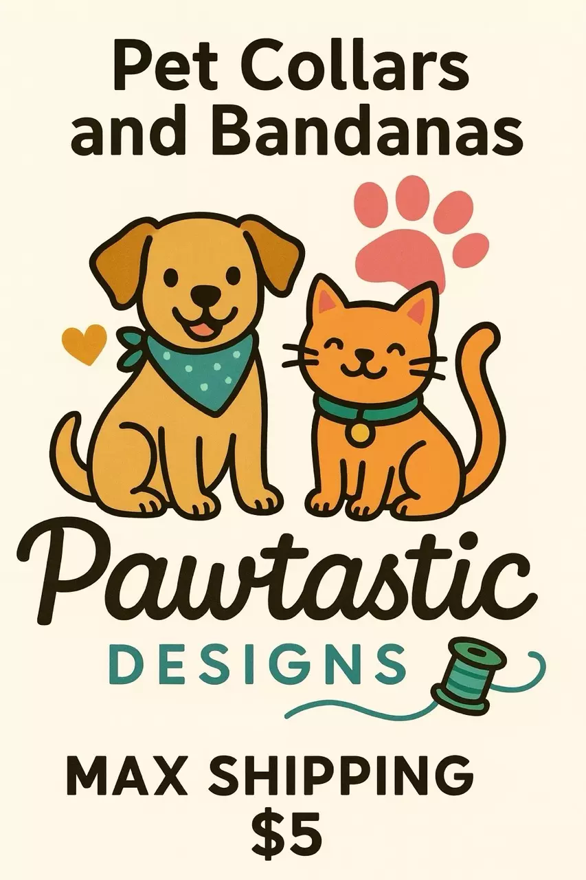$5 MAX SHIPPING!! Pet Collars and Bandanas