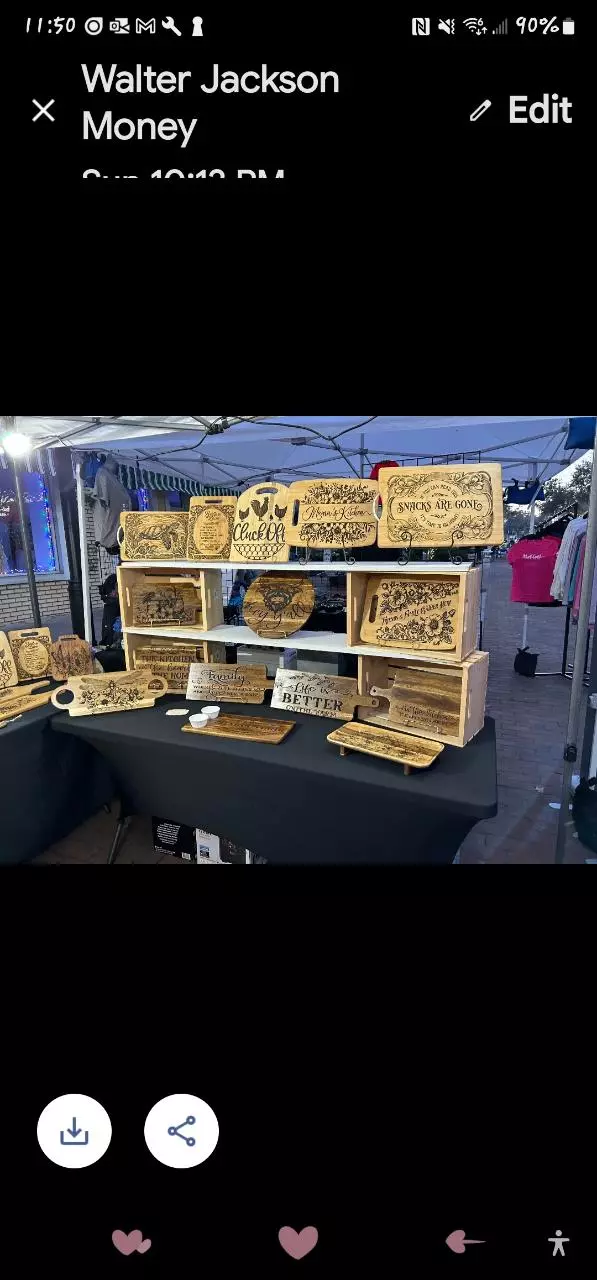Laser engraved cutting boards and hats