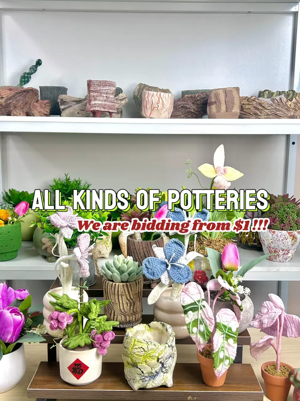 🔥Bidding for the handemade Potteries from $1