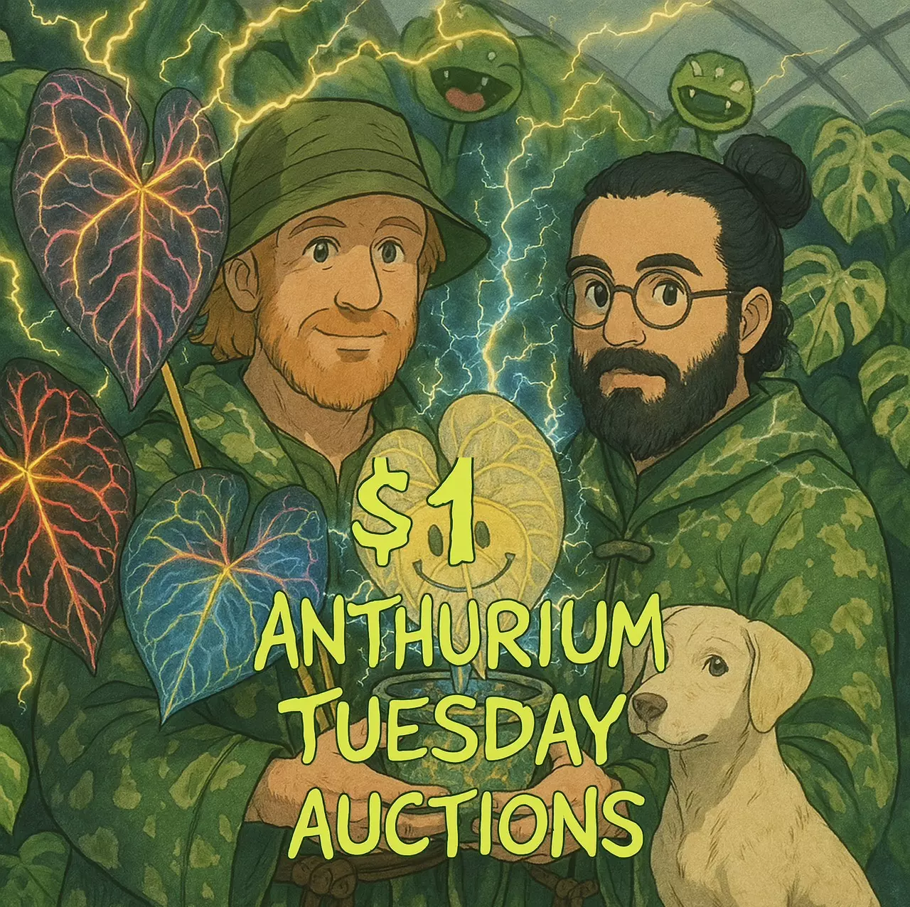 TUESDAY’s GREEN HOUSE LIVE $1 Anthurium Auction