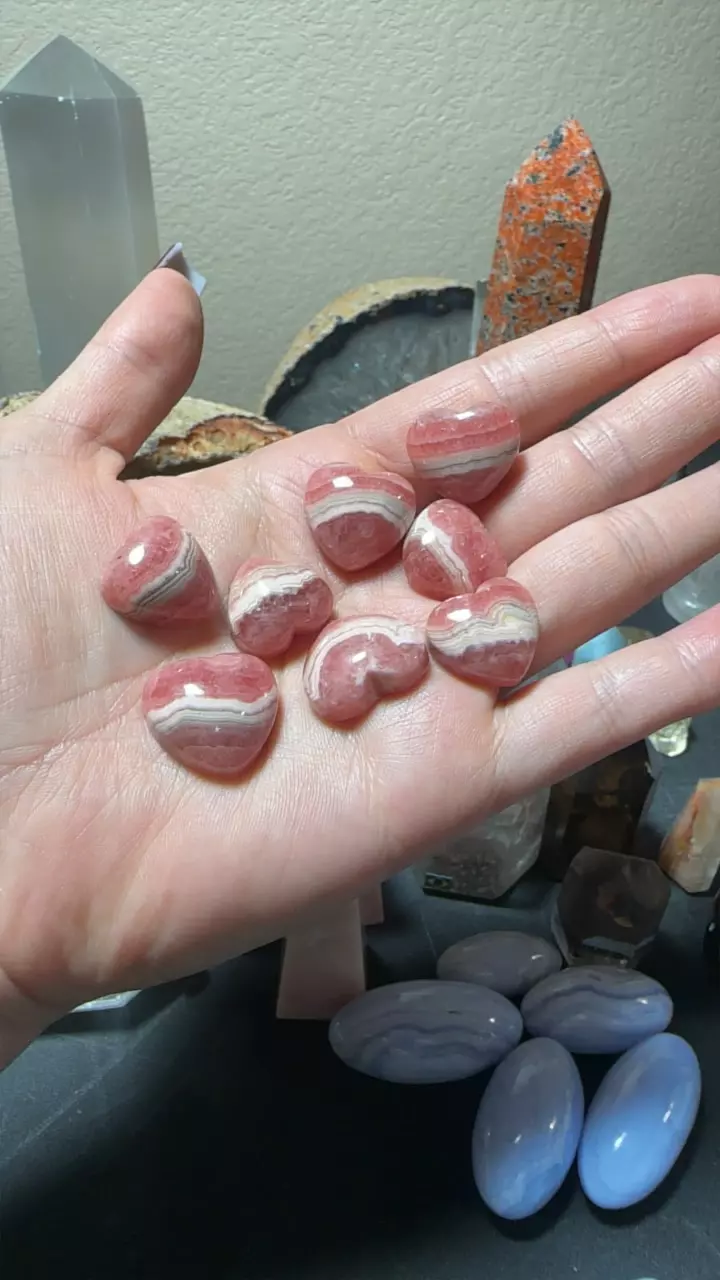 plant/High quality rhodochrosite heart-0