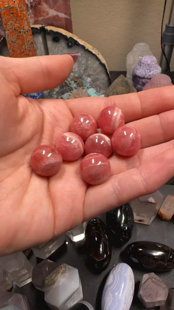 plant/High quality rhodochrosite sphere-0