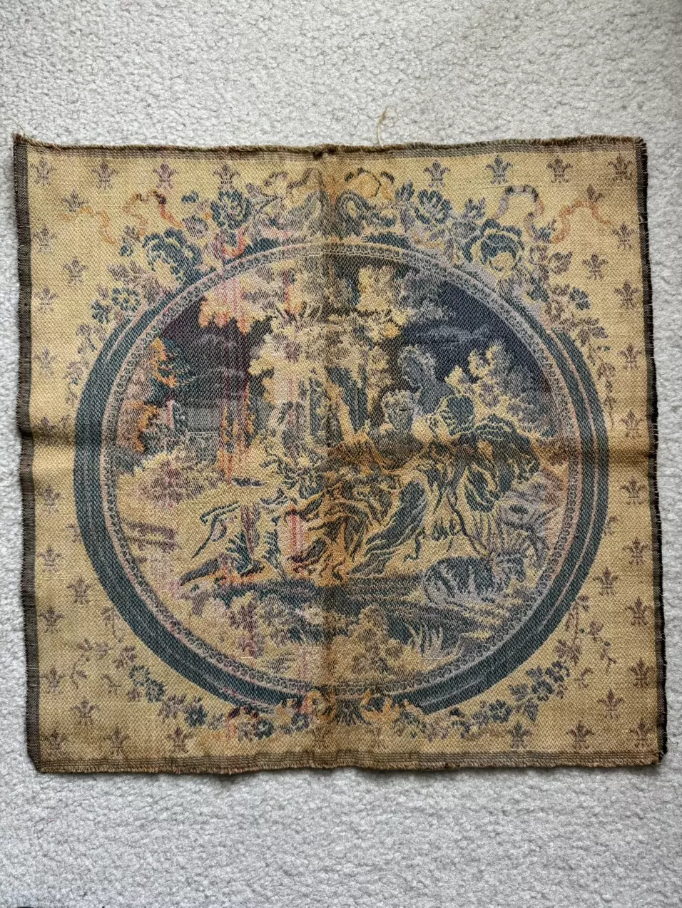 plant/Antique unframed tapestry-5